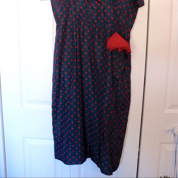 Vintage 1940s Silk Dress - Picture 5 of 5